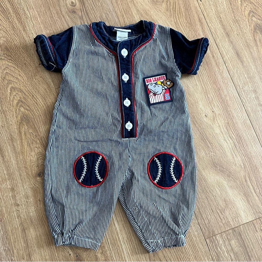 Y2K Infant Baseball Romper with Snap Closure from B.T. Kids 3-6 months